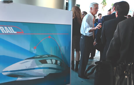 Gov. Crist discusses high speed rail